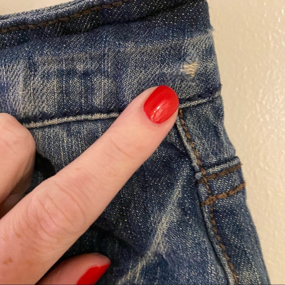 Code Blue Medium Wash Bootcut Flare Jeans Distress - Picture 3 of 9